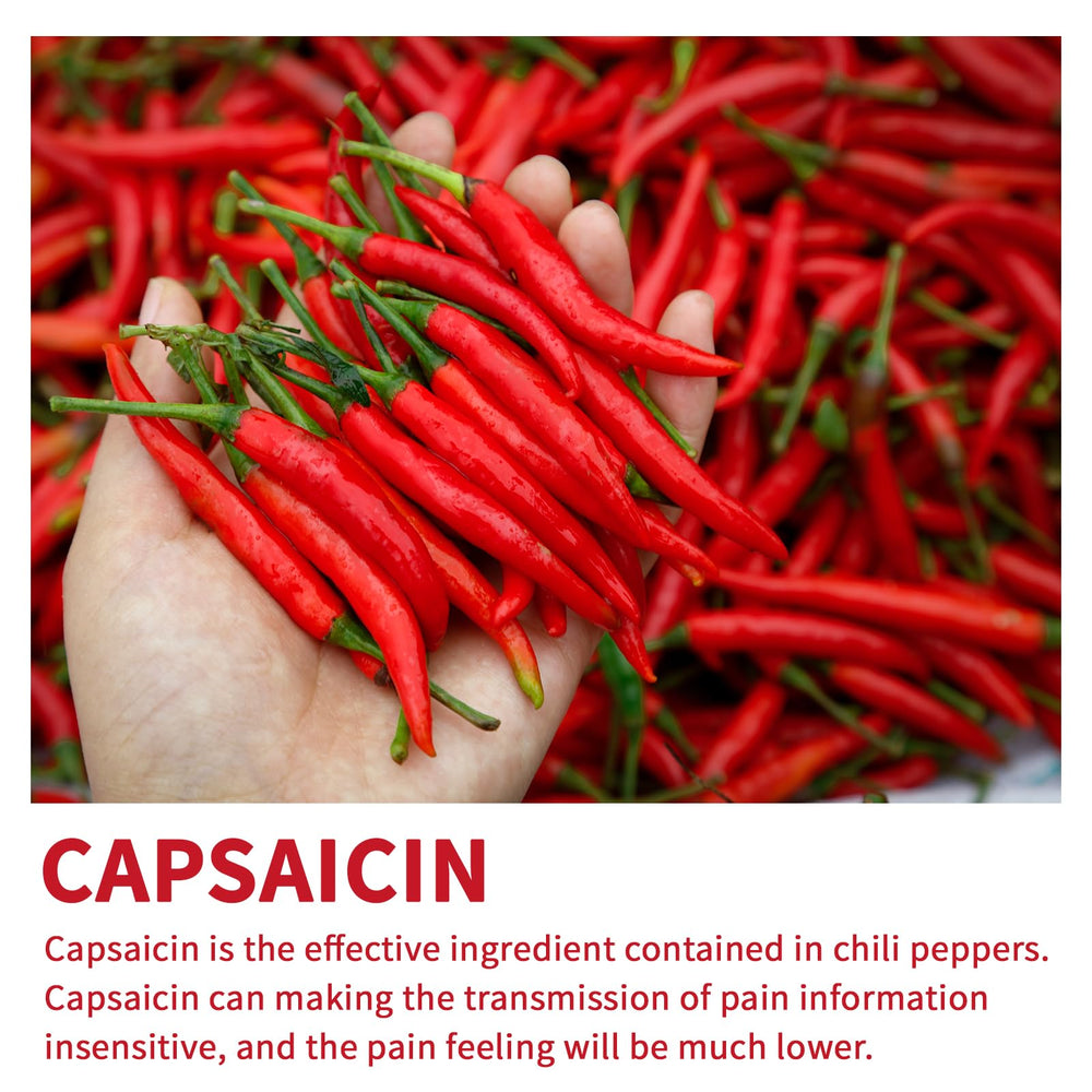 KZM Kangzhimei capsaicin patch placed on knee area for soothing heat