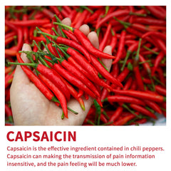 KZM Kangzhimei capsaicin patch placed on knee area for soothing heat