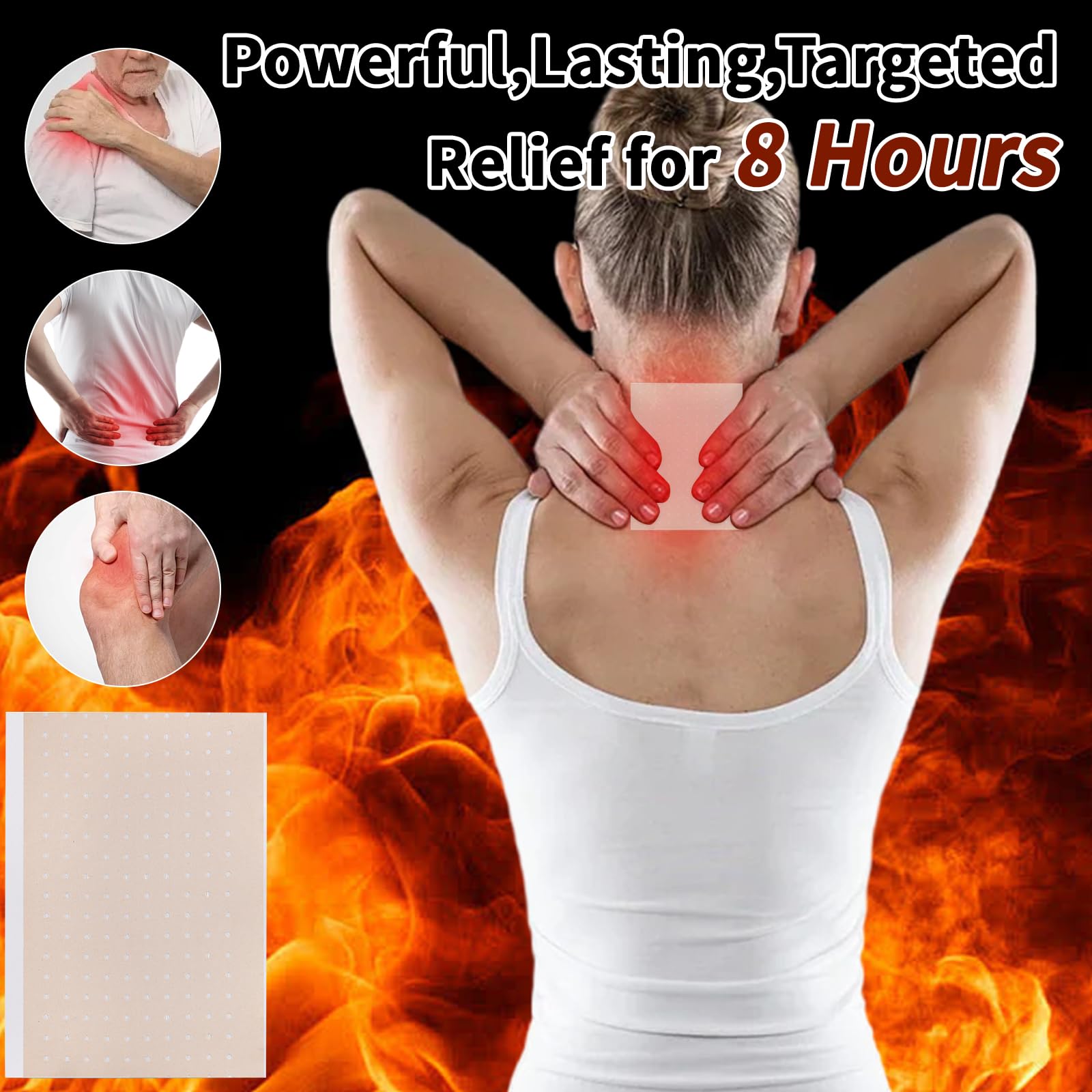 KZM KANGZHIMEI Capsaicin Patches XL on shoulder for broad warmth