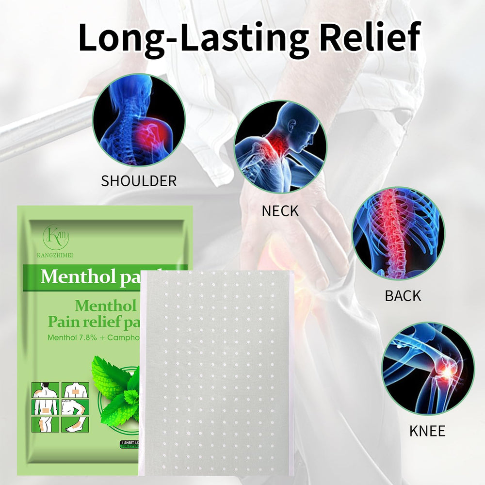 KZM Kangzhimei menthol patch for shoulders delivering cooling comfort.