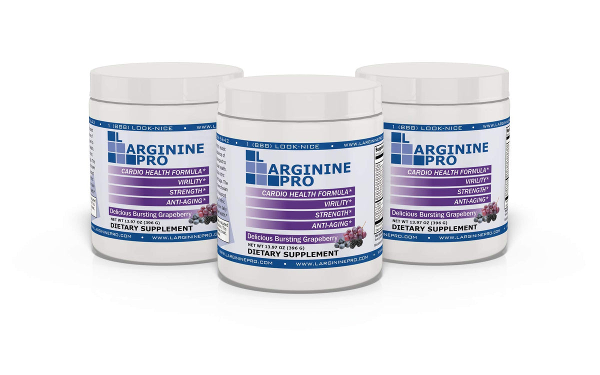 L-Arginine Pro bottle being poured for a potential pre-workout nitric oxide boost.