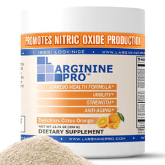 L-Arginine Pro bottle pour shows the high potency blend for endurance and energy.