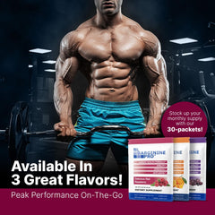 L-Arginine Pro dissolved powder in glass highlights quick mixability