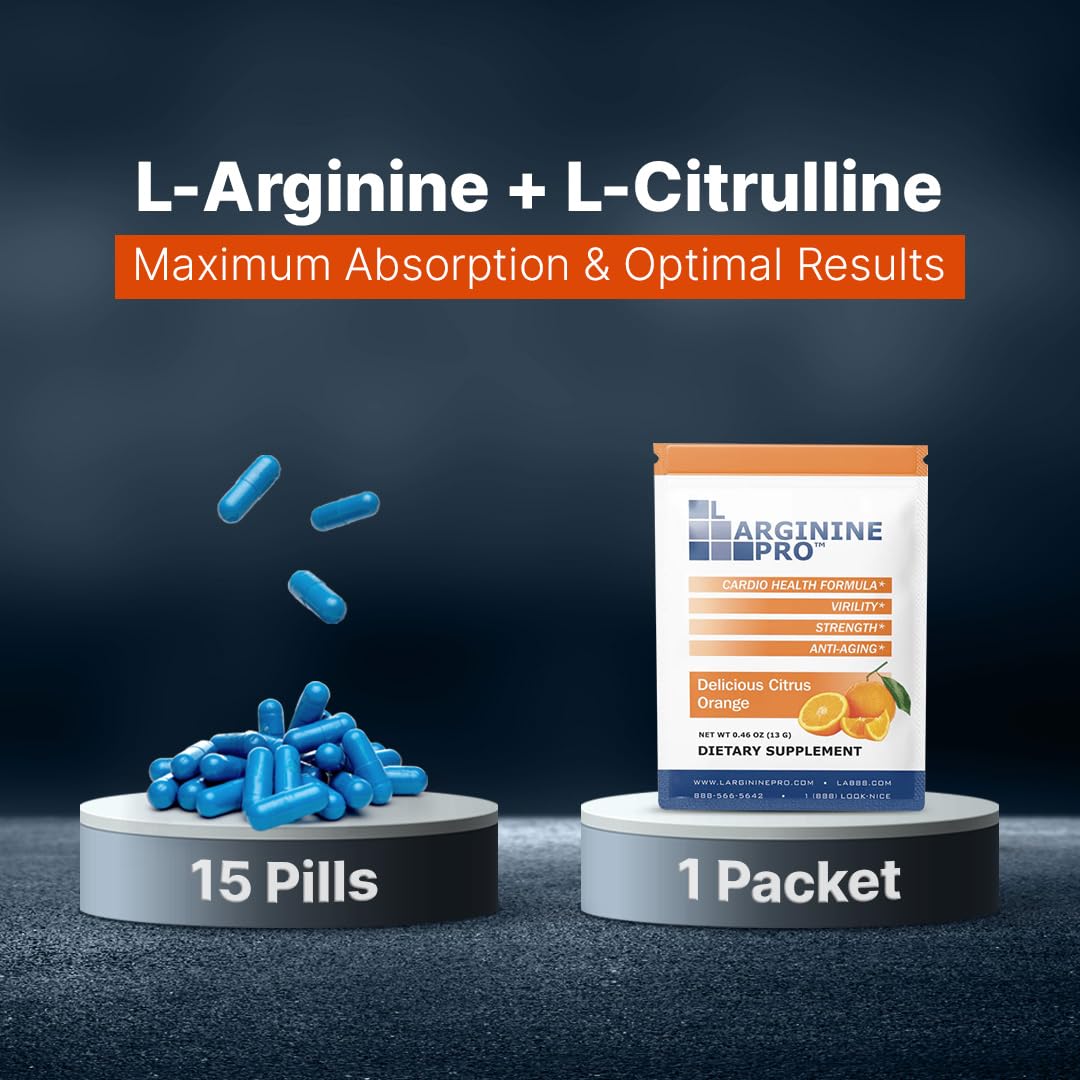 L-Arginine Pro grapeberry flavor label with vibrant packaging