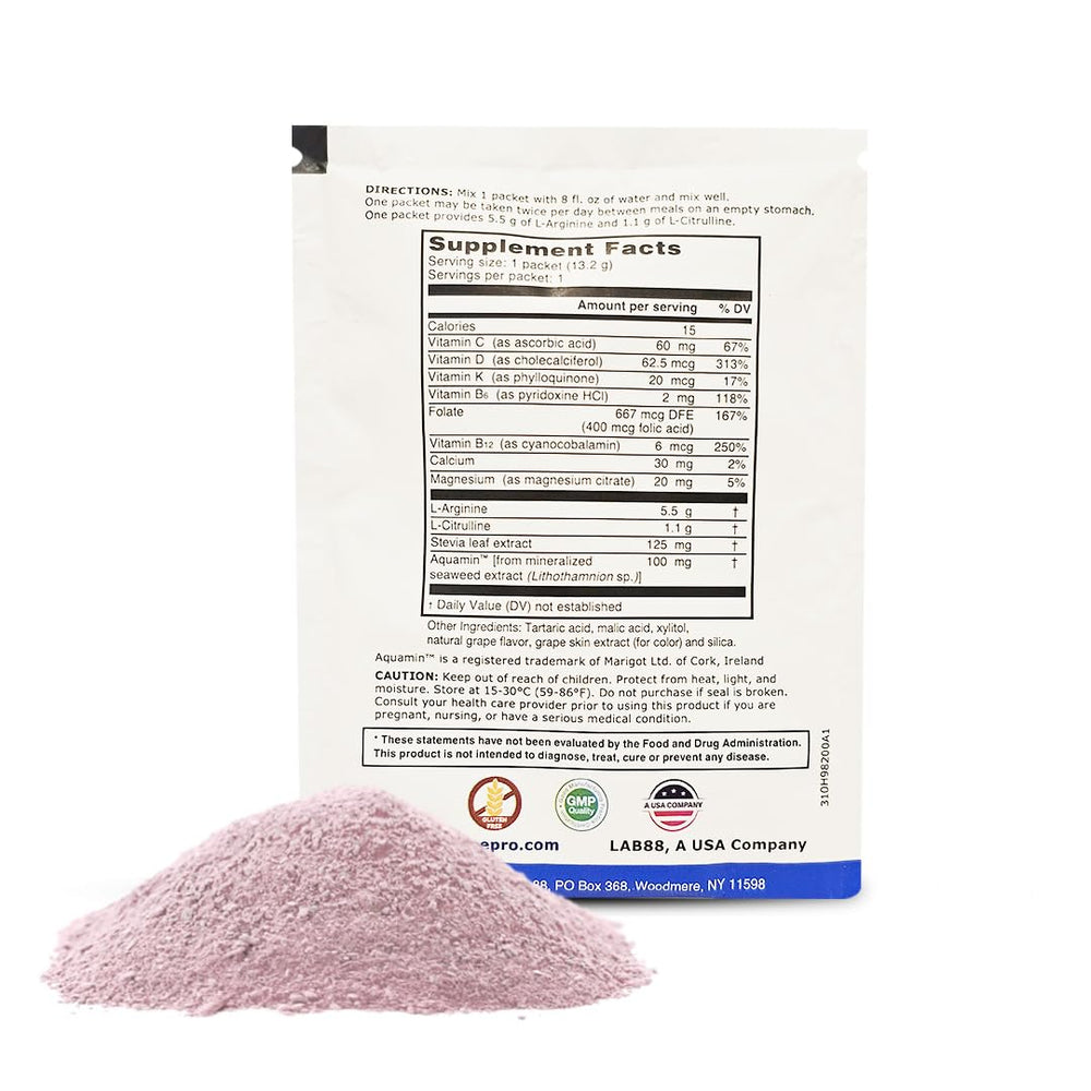 L-ARGININE PRO glass with prepared drink ready for workouts