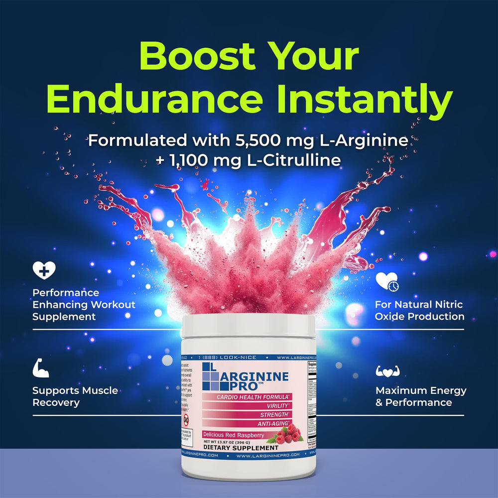 L-Arginine Pro gym workout scene suggesting performance-friendly hydration.