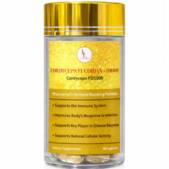 L and L Supplement Cordyceps FD1000 bottle for daily immune support