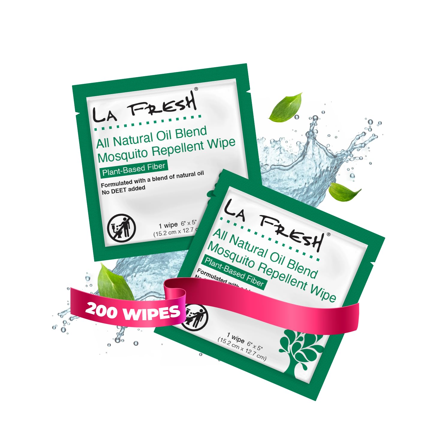 La Fresh mosquito wipes pack 200 for convenient outdoor protection