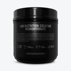 LAB NUTRITION GOL creatine micronized powder serving size on label with 100 servings