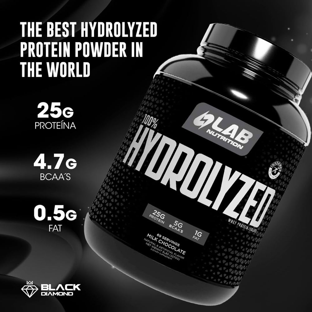 LAB NUTRITION tub front featuring cookies and cream flavor and 5 lb value