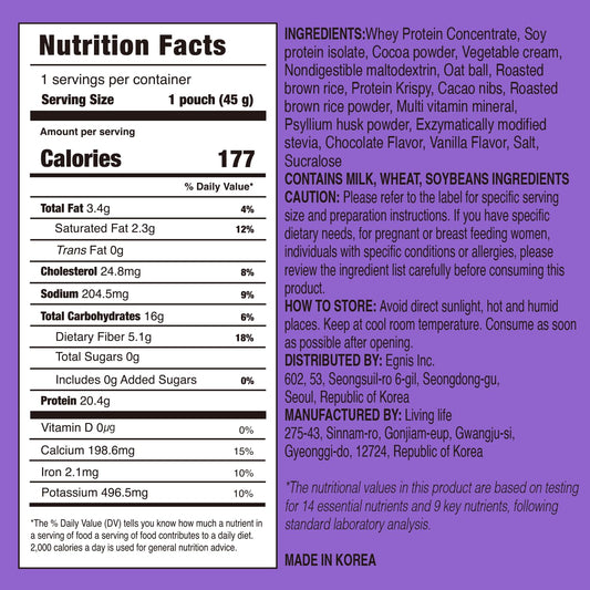 LABNOSH single-serve chocolate shake for quick meals or workouts.