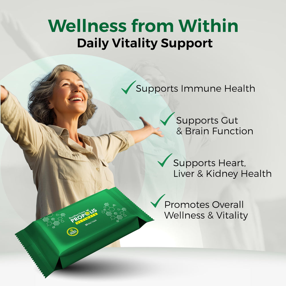 LABO Nutrition Brazilian Green Propolis Ultimate packaging box with 60 vegan caps.
