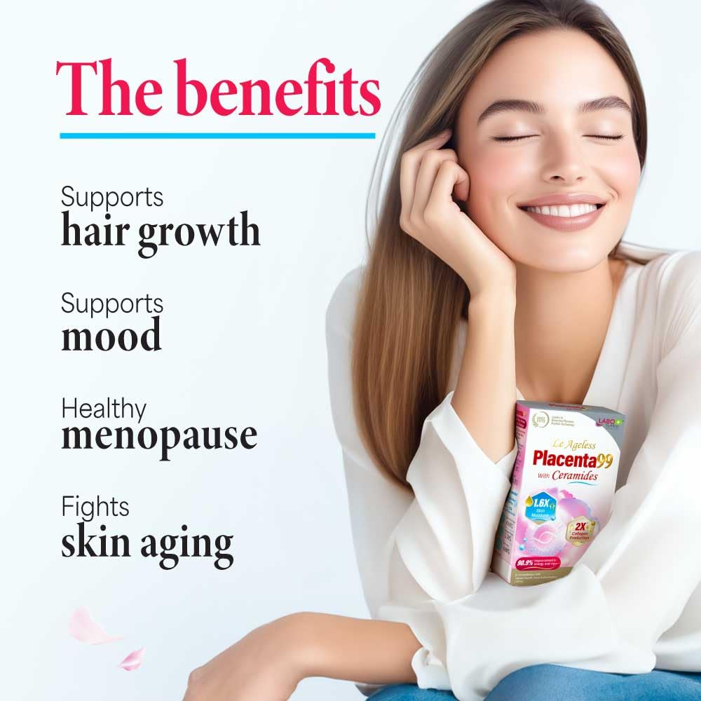 LABO Nutrition Le Ageless Placenta 99 oryza ceramides detail aiding skin barrier