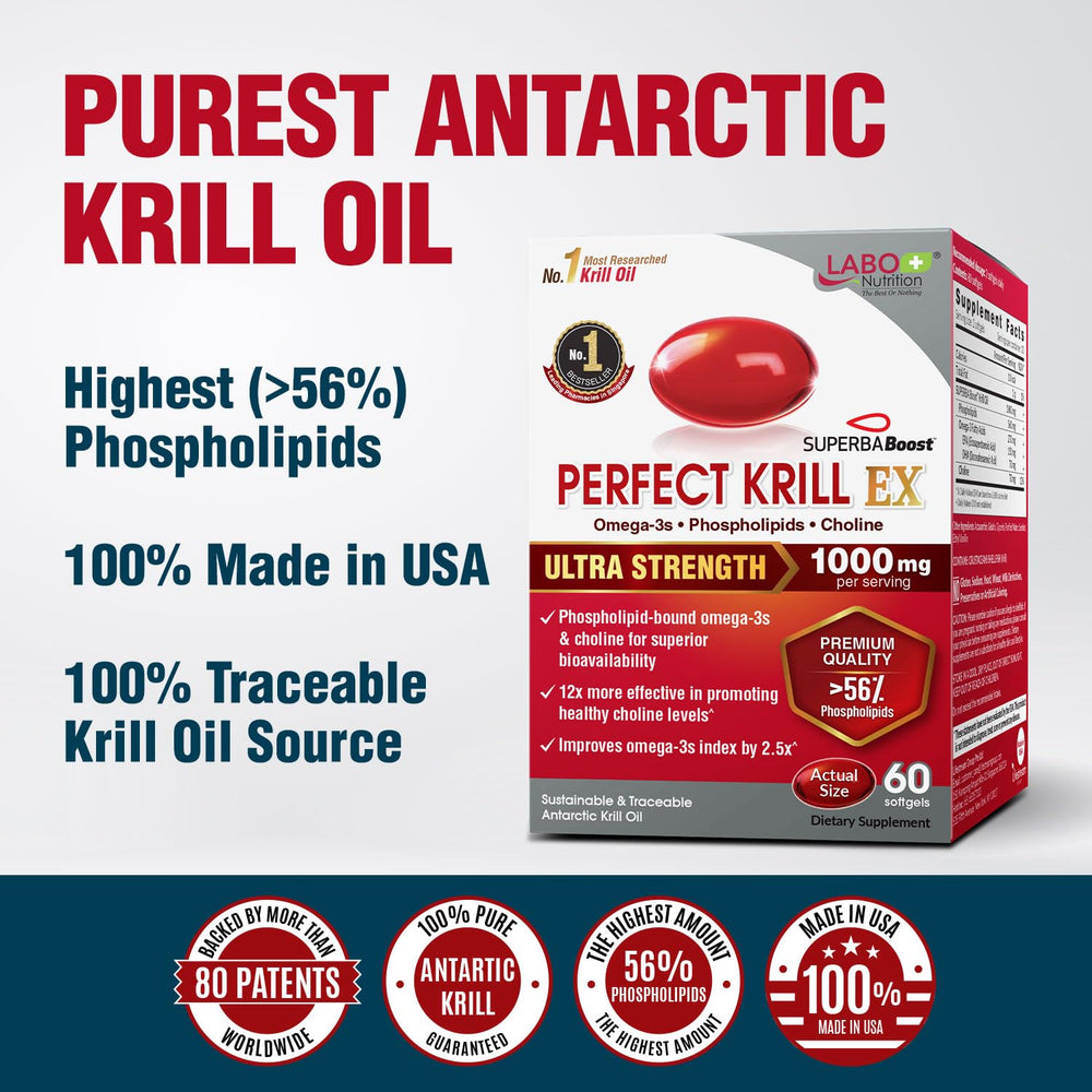 LABO Nutrition Perfect Krill EX EPA DHA ingredients chart