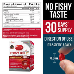 LABO Nutrition Perfect Krill EX softgels closeup showing easy swallow