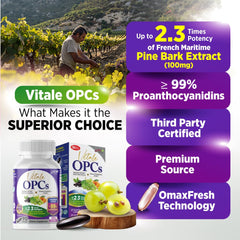 LABO Nutrition Vitale OPCs bottle with shadow emphasizing freshness.
