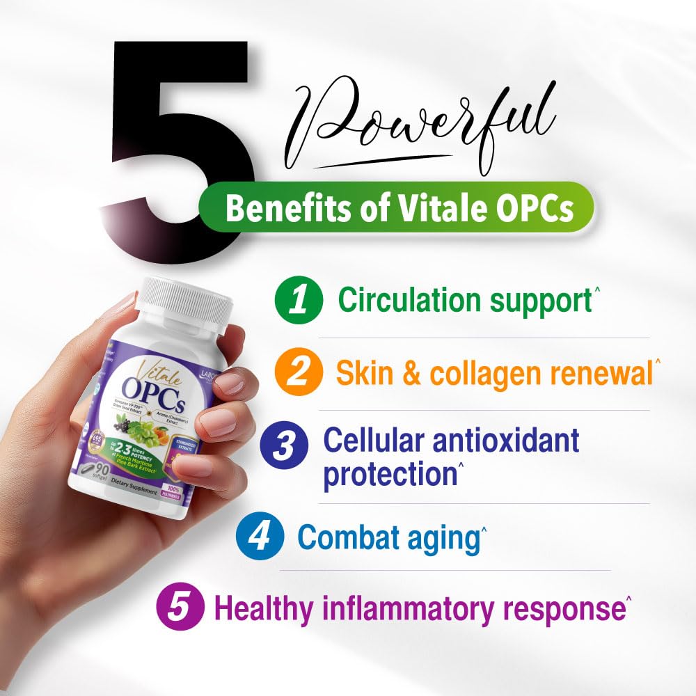 LABO Nutrition Vitale OPCs label closeup showing key ingredients.
