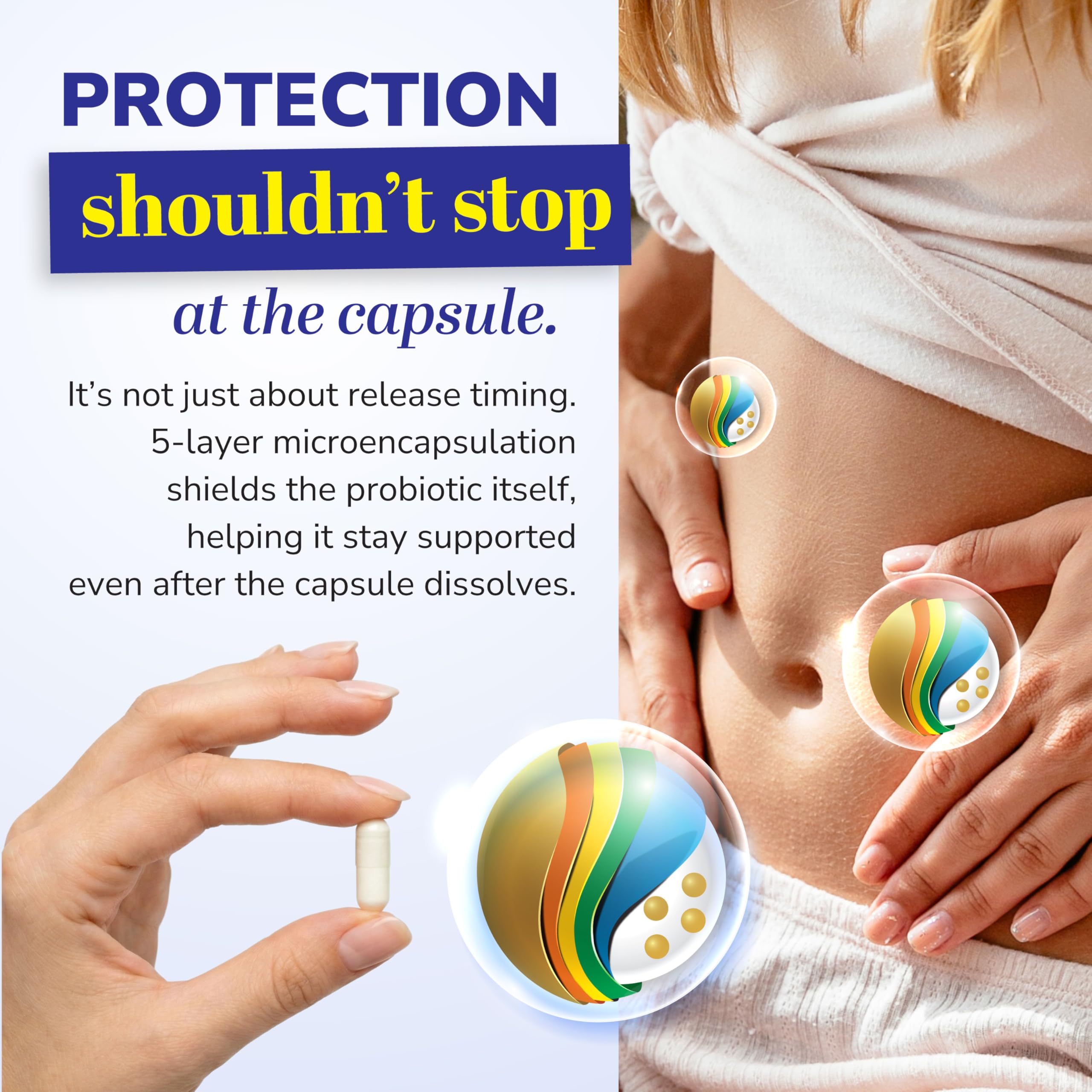 Packaging on shelf signals vegan and shelf stable probiotic