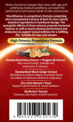 LABO Nutrition MacaMaxima ingredients panel highlights key extracts.