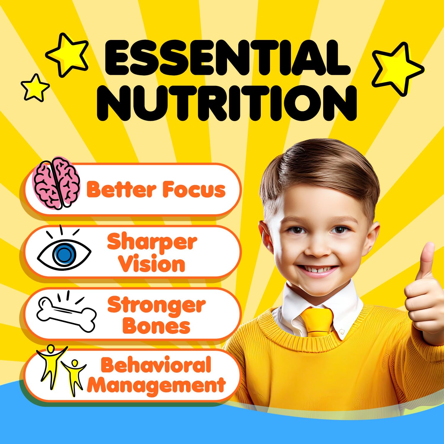 LABO Nutrition My Kids Burstlet daily dose shot, convenient for busy families supporting bone and brain health.