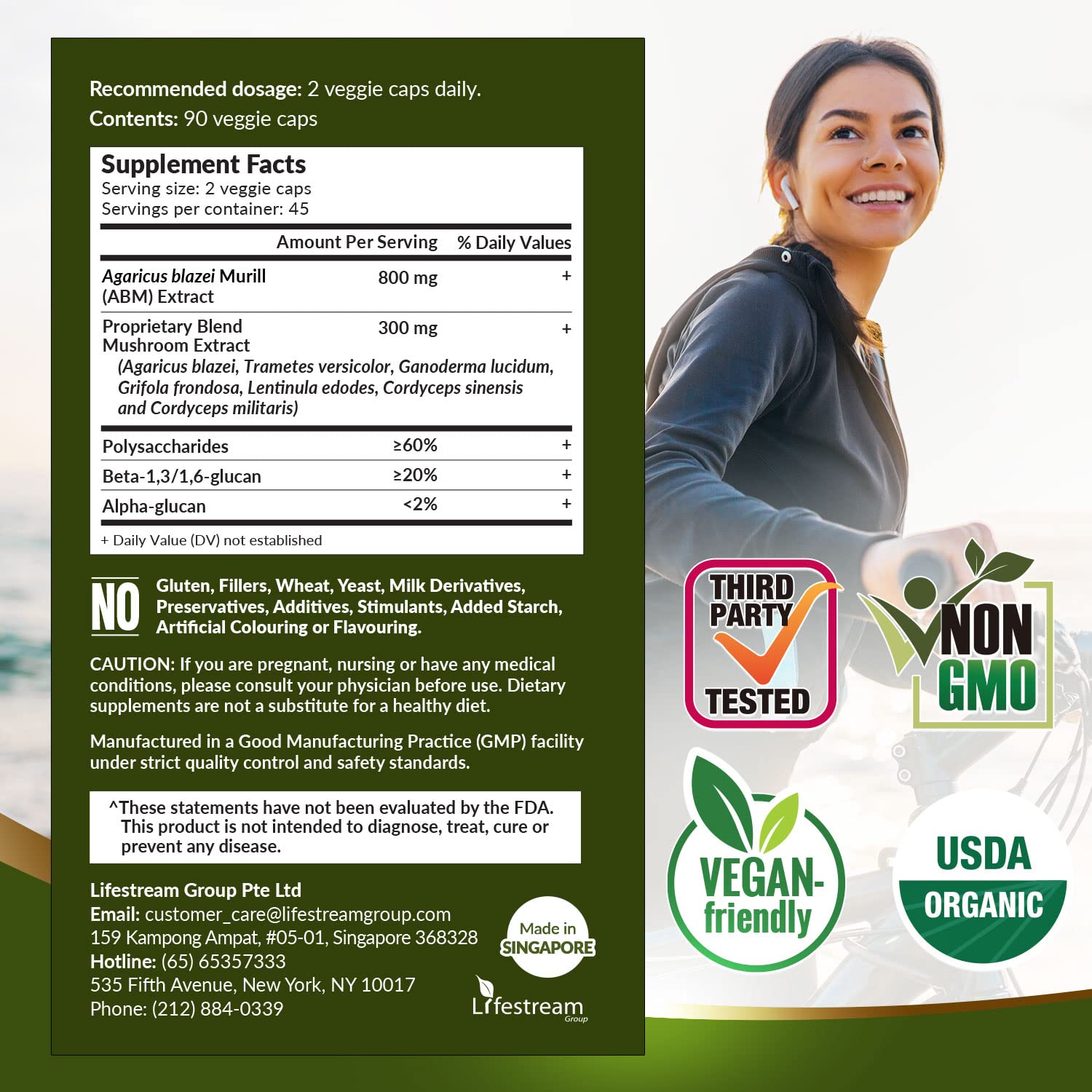 LABO Nutrition Organic Certifications USDA EU seal on package.