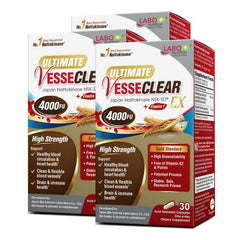 LABO Nutrition Ultimate VesseCLEAR EX bottle front showing premium capsules for daily support