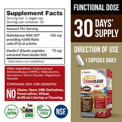 LABO Nutrition Ultimate VesseCLEAR EX bottle side with clean label and DRcaps hint