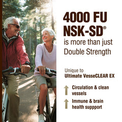 Ingredients section highlighting nattokinase NSK-SD in LABO Nutrition Ultimate VesseCLEAR EX