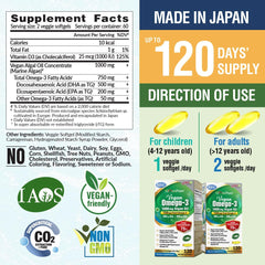 LABO Nutrition omega-3 algae softgels close-up, DHA EPA blend for plant-based daily wellness