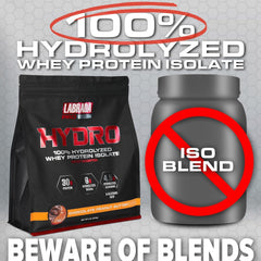 Labrada Hydro 100 peanut-butter-label emphasizes lactose-free option for dietary needs.