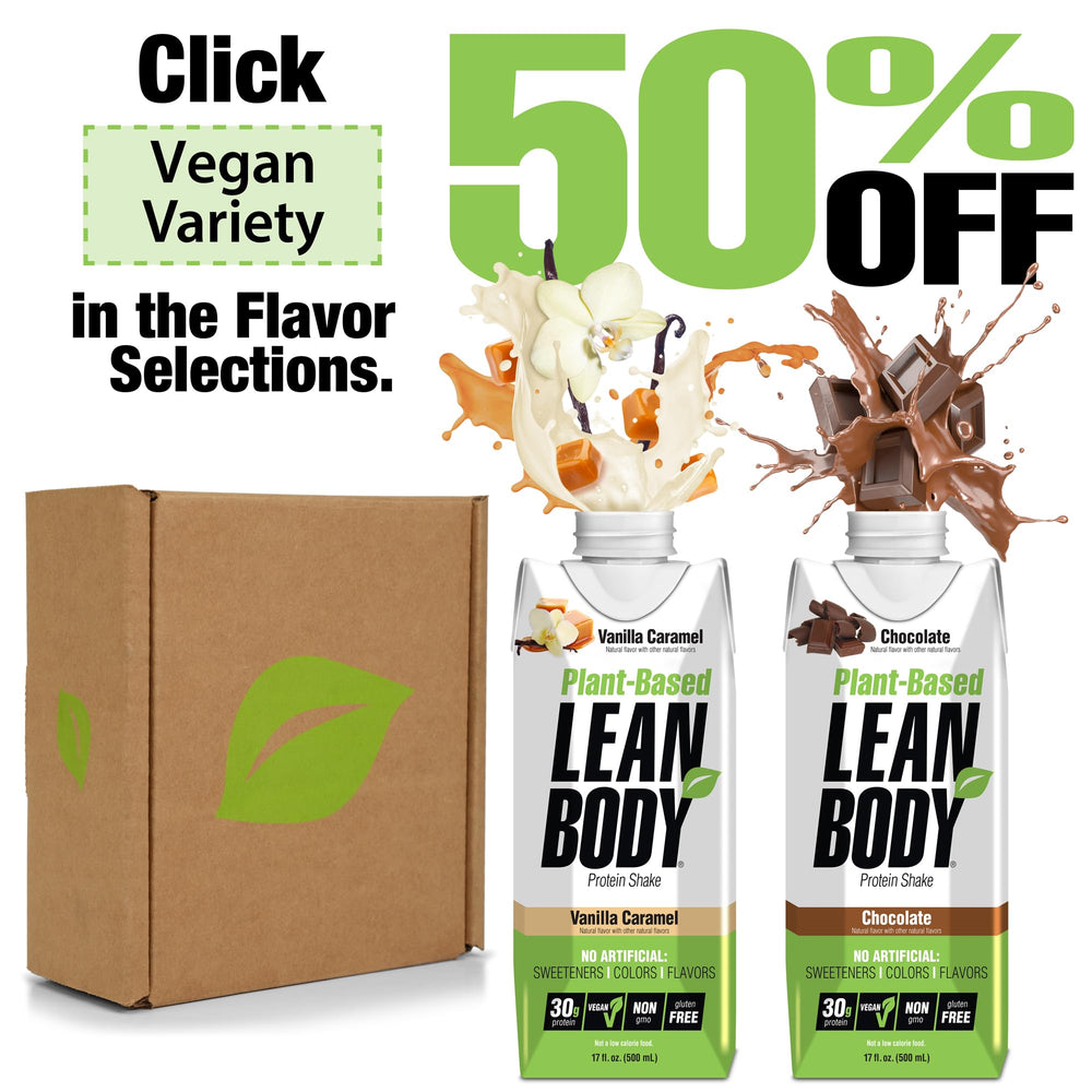 Labrada Lean Body label icons showing vegan, non-GMO, gluten-free attributes