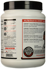 Labrada Lean Body Premium Whey Chocolate mixing glass illustrates quick shake after workouts.