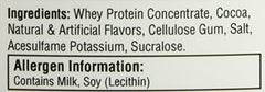 Labrada Lean Body Premium Whey Chocolate reseal cap demonstrates freshness.