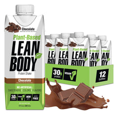 Labrada Lean Body Ready-to-Drink chocolate bottle pouring for post-workout fuel