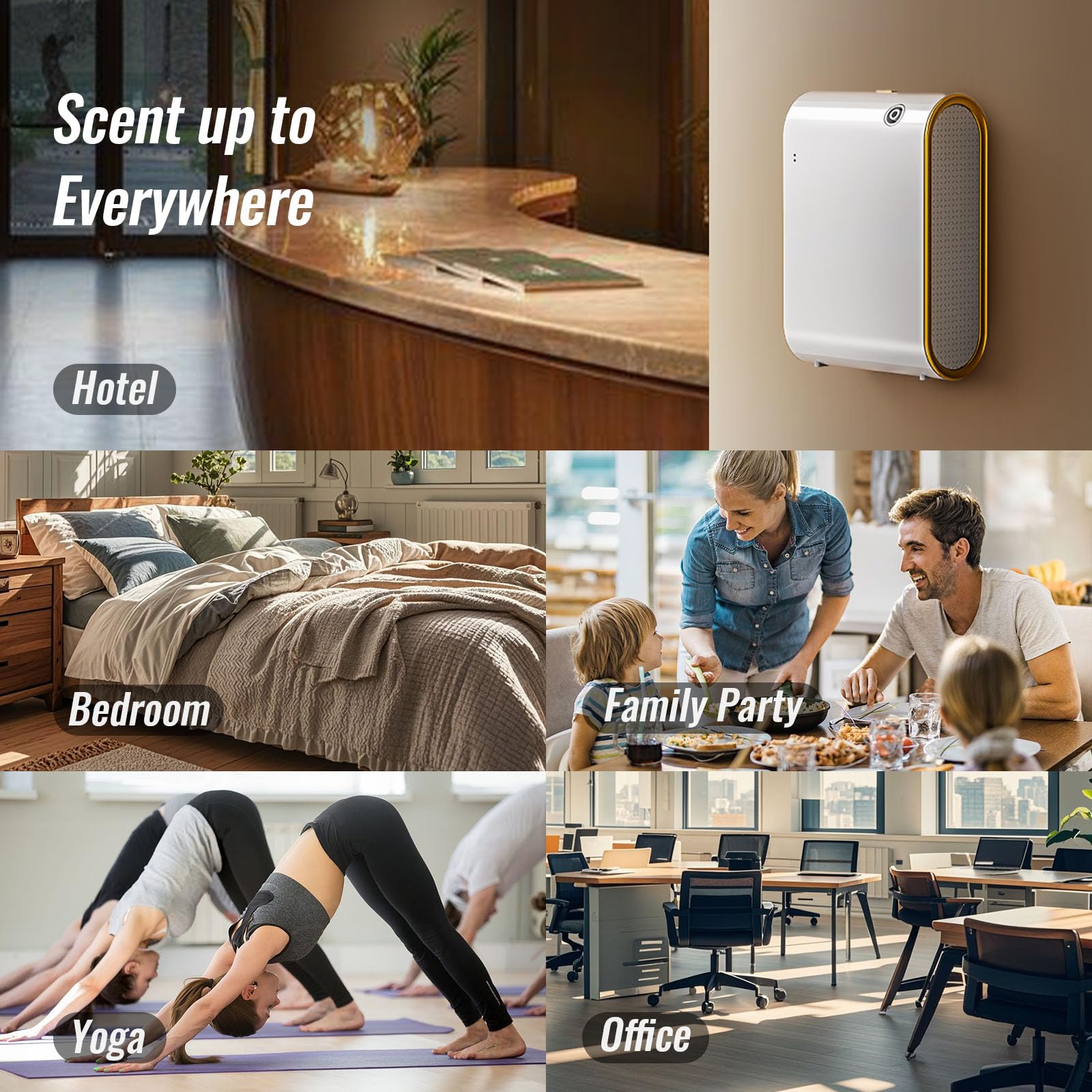 Lacidoll quiet diffuser operating softly in a bedroom