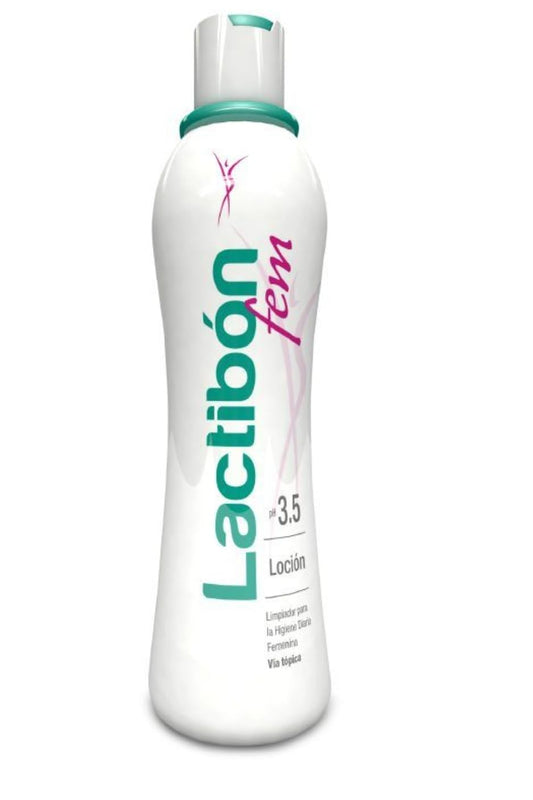 Lactibón fem bottle close-up for daily gentle cleansing.