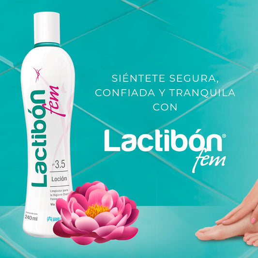 Lactibón fem pour action image illustrating easy use.