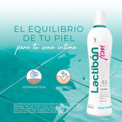 Lactibón fem texture close-up showing moisturizing gel feel.