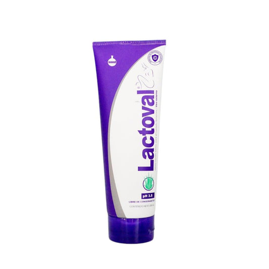 Lactoval pump bottle showing fragrance-free gentle wash for daily intimate care.