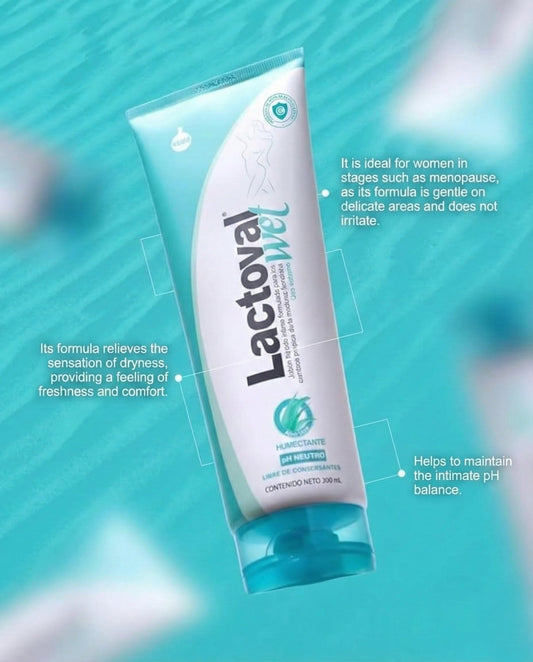 Lactoval Wet Aloe Vera close-up showing soothing daily care.