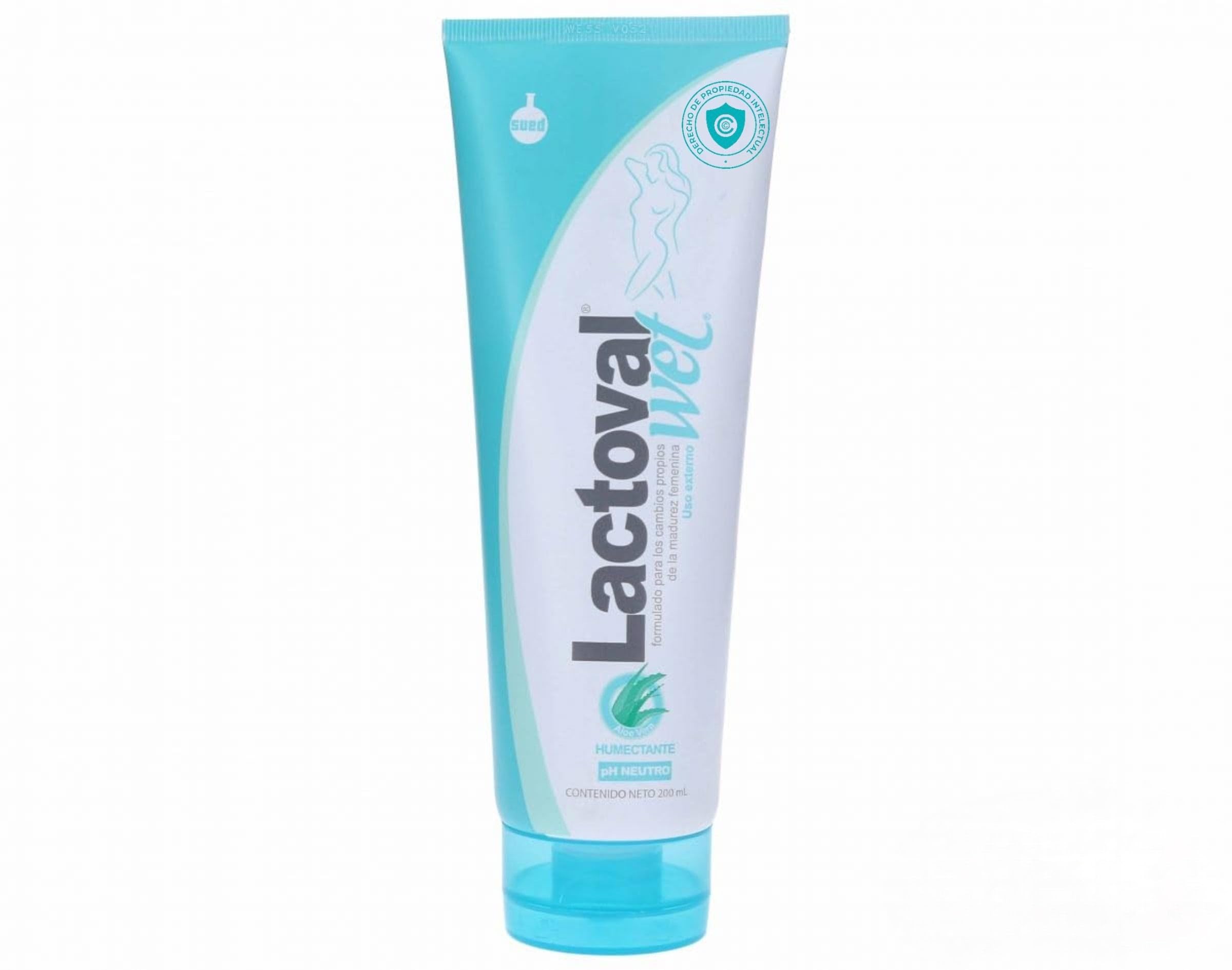 Lactoval Wet bottle for daily intimate cleansing with aloe vera for gentle freshness.