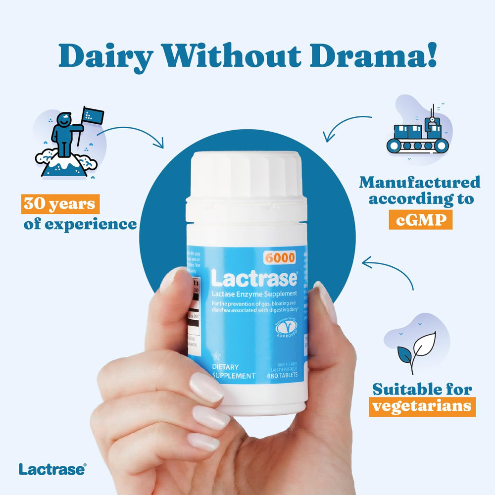 Lactrase made in Germany with cGMP compliance.