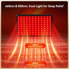 LAFCARE 660nm and 850nm LEDs provide multi-depth light therapy at home.