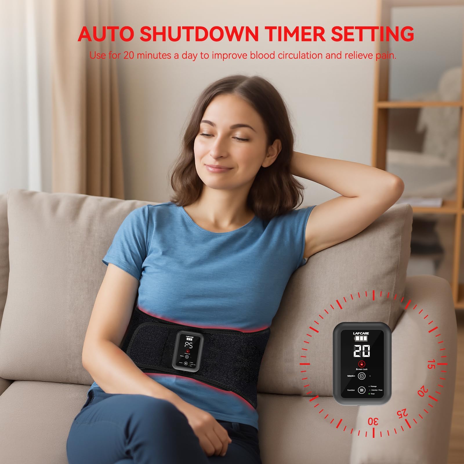 LAFCARE red light belt cordless up to four hours.