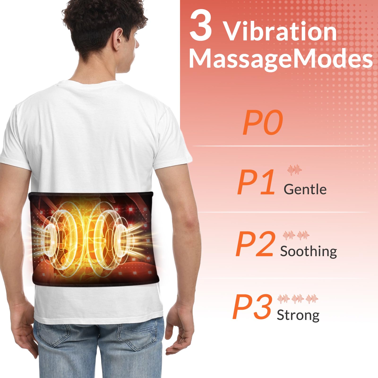 LAFCARE red light belt massage function relieves muscle tension.