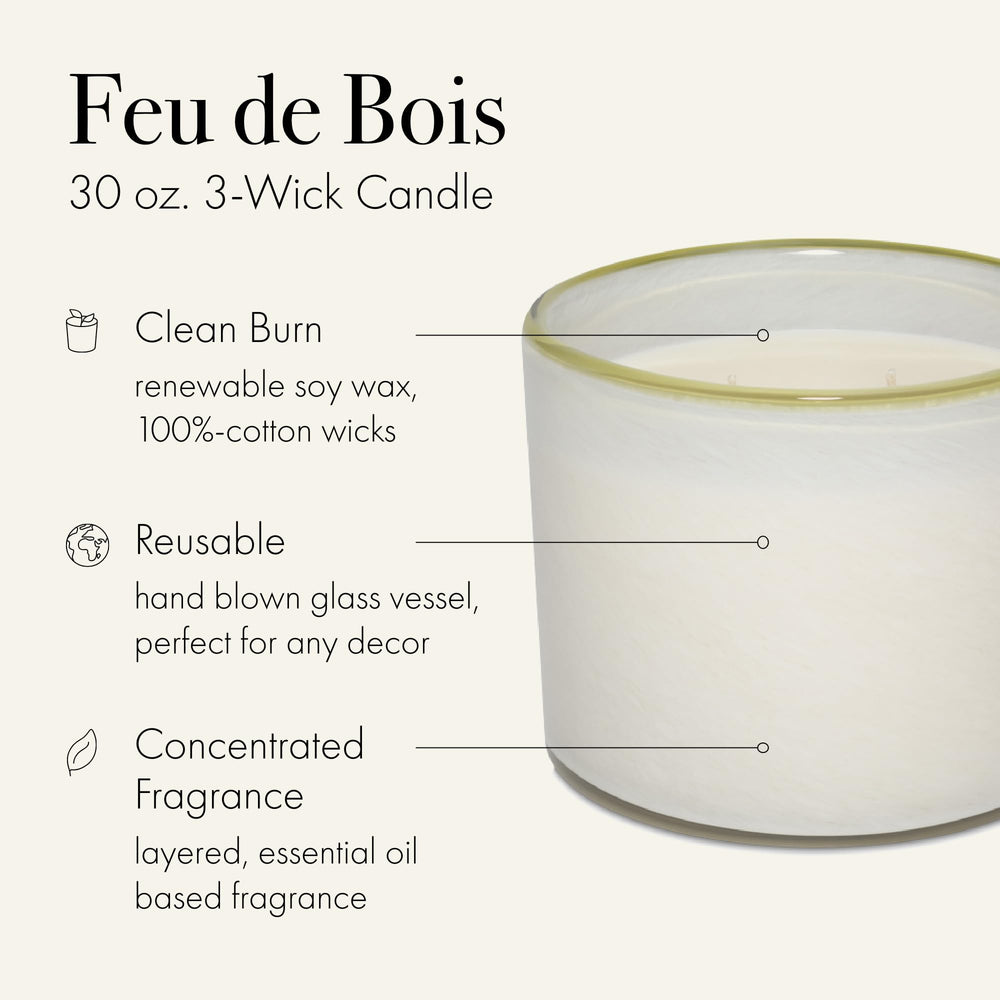 LAFCO New York Feu de Bois hand-blown glass vessel elevates home decor