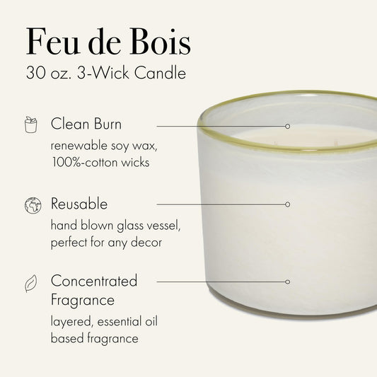 LAFCO New York Feu de Bois hand-blown glass vessel elevates home decor