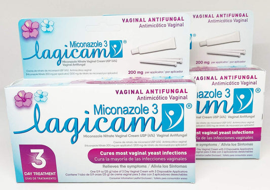 LAGICAM V antifungal cream applicator close-up for precise application.