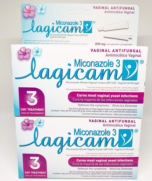 LAGICAM V pack of 2 antifungal cream tubes for convenient home use.