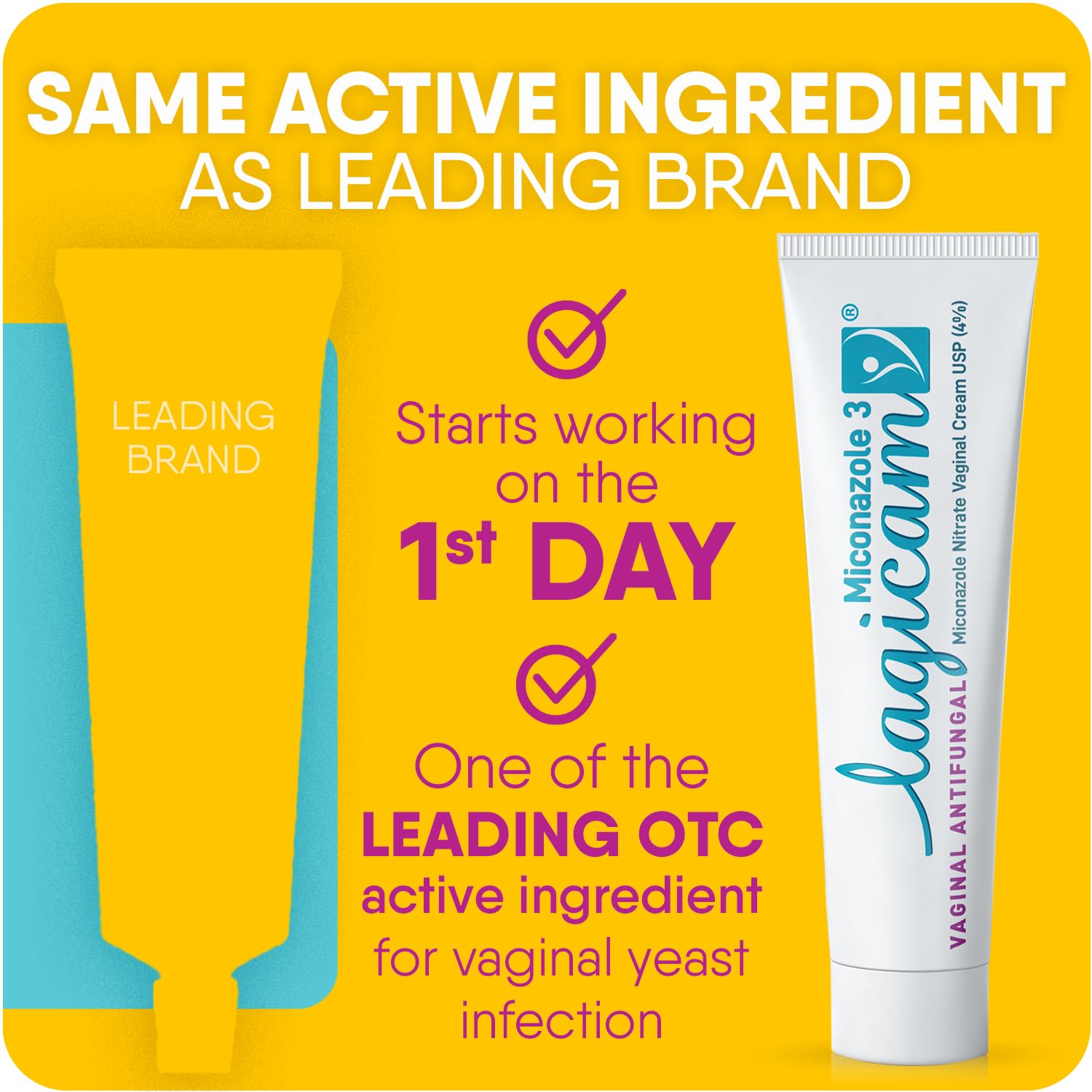 LAGICAM V first-dose relief ready to ease discomfort from the initial use.